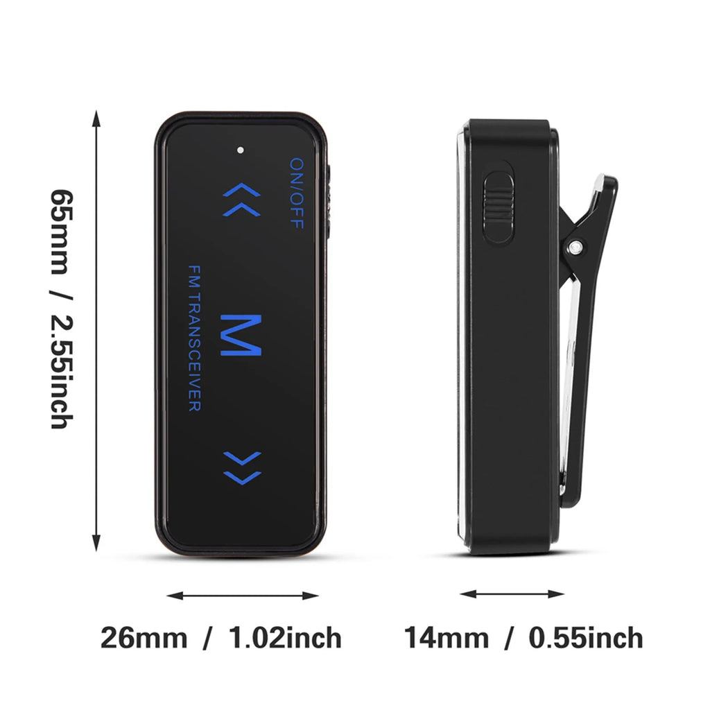 400-470MHz Mini Walkie Talkie 2-Way Radio Transceiver Earpiece