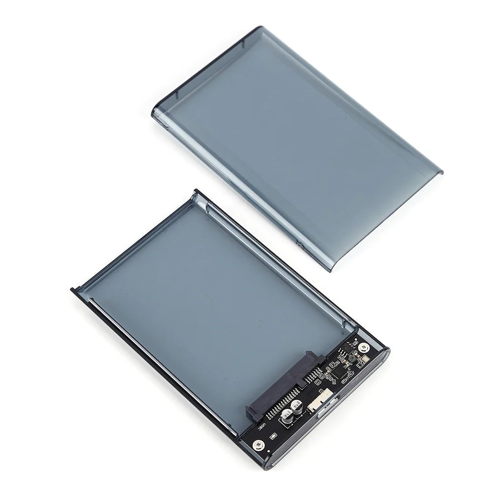 2.5-inch SATA to USB3.0 UASP transparent portable hard drive housing supports 16T HDD tool free for Apple HUAWEI laptops Zpaxo