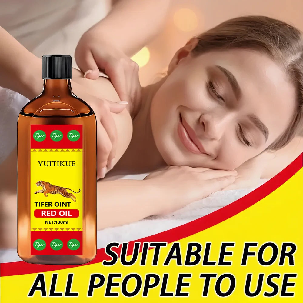 YUITIKUE Tiger Formula Red Oil 100ml – Muscle & Joint Massage Muscle Massage Oil Zpaxo