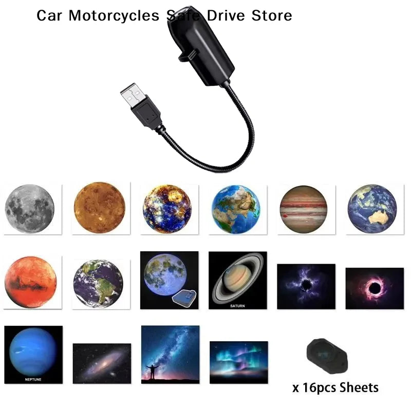 16 Planet USB Ceiling Moon Earth Projection Atmosphere Light Starry