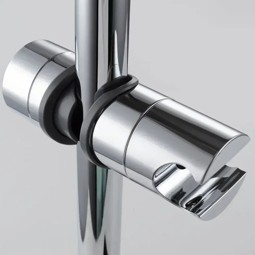 Hot Universal Shower Head Holder Adjustable 18~25mm ABS Chrome Shower Rail Holder Bathroom Accessories Shower Mounting Brackets Zpaxo