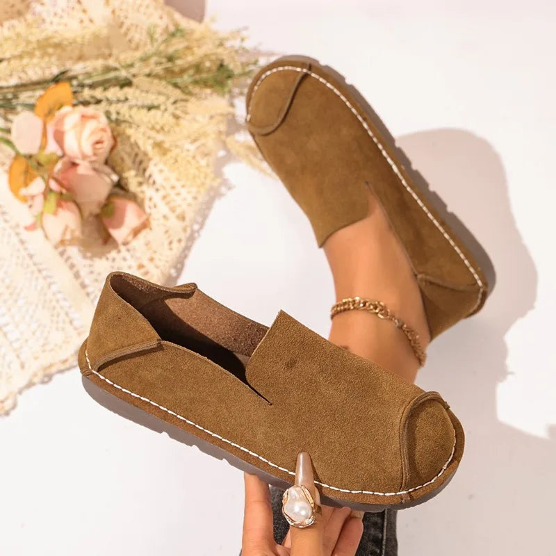 2026 Spring Autumn Women's Vintage Comfortable Single Shoes Women Zpaxo Turmeric 42