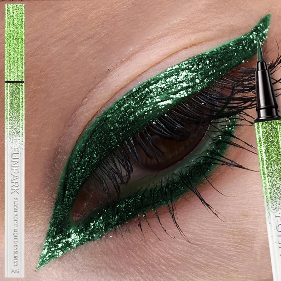 Green Waterproof Eyeliner Sweat-proof Long Lasting Non-smudged Fast