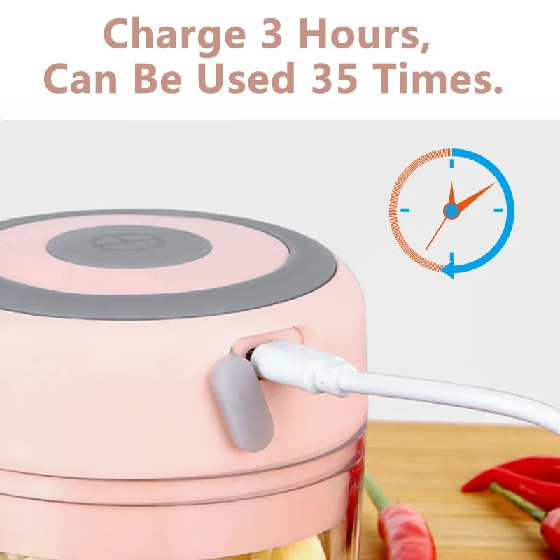 Mini USB Electric Food Chopper – Portable Veggie & Meat Grinder Electric Food Chopper Zpaxo