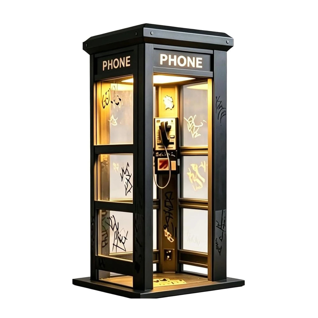 Mini Phone Booth Accent Light Decorative Classic Telephone Table Lamp