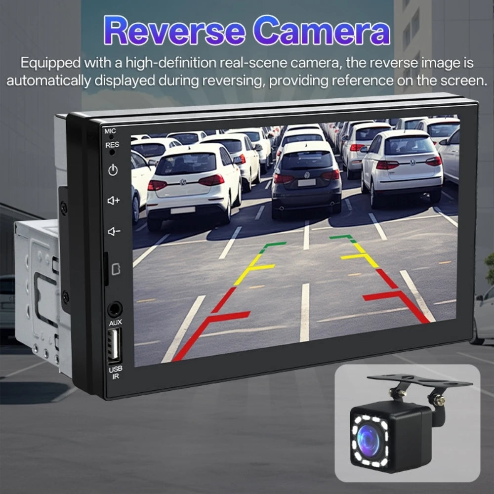 HIPPCRON Car MP5 Radio HD Display Screen Wired Carplay Android Auto