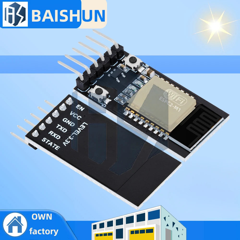 ESP32-C2-M1 WiFi Communication Module, UART Serial Transparent Transmission Board for Arduino DIY Zpaxo Default Title