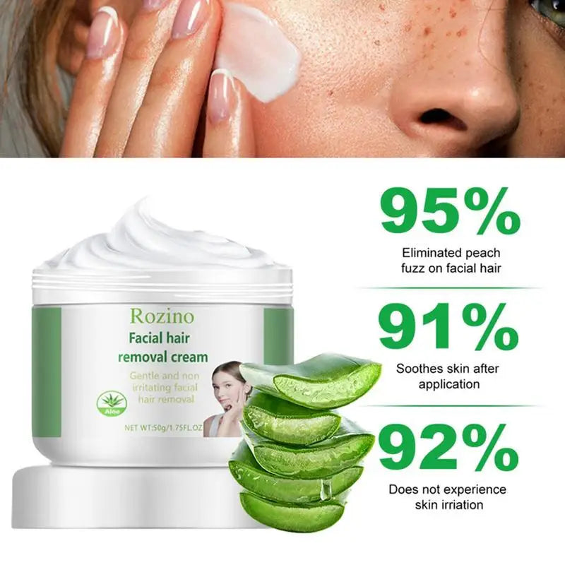 Aloe Depilatory Cream – Gentle Hair Removal Face & Body 50g Hair Removal Cream Zpaxo