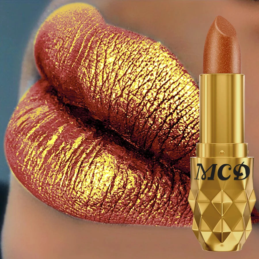 Matte Diamond Lipstick Waterproof Glitter Metallic Lip Tint