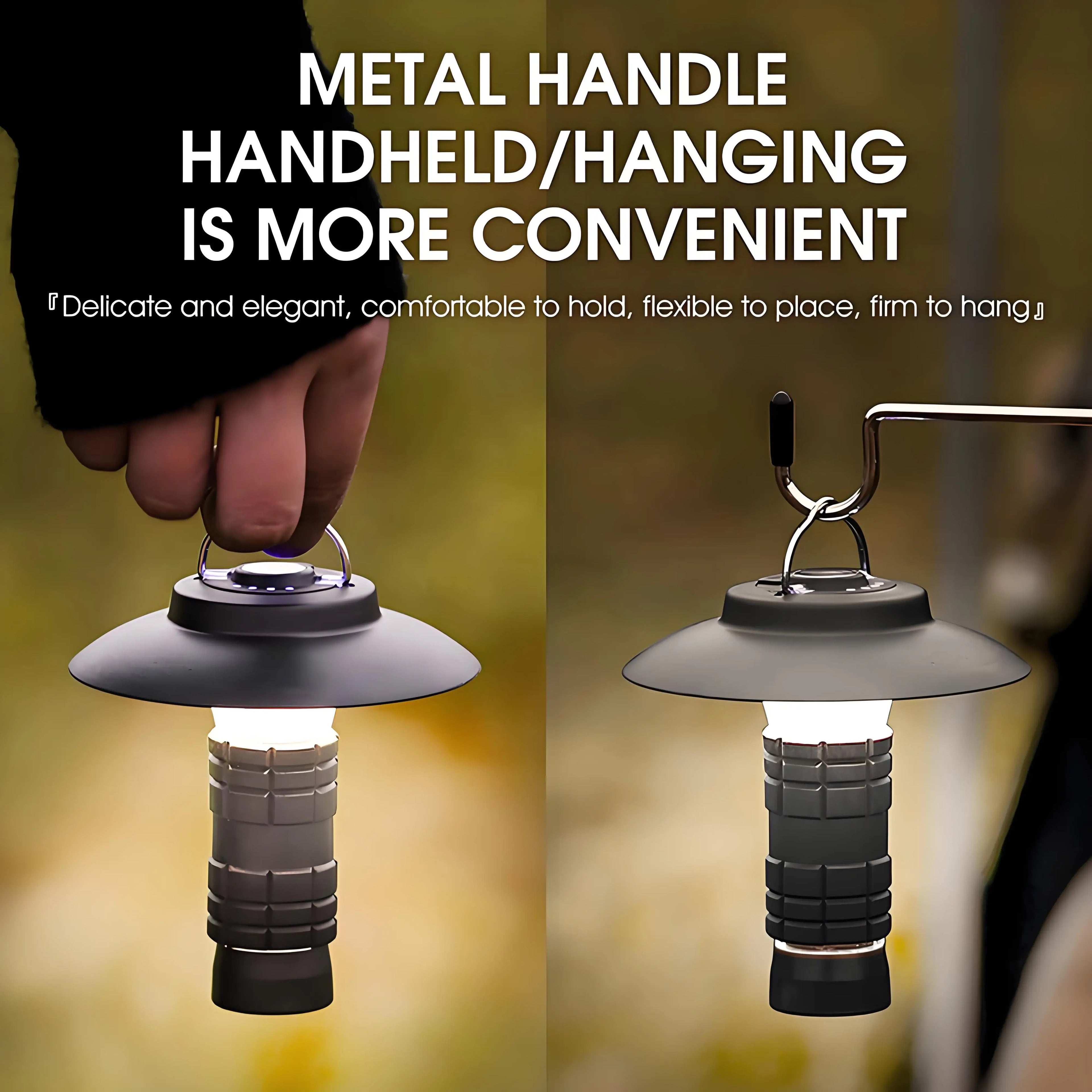 LED Lighthouse Camping Lantern USB Rechargeable 3000mAh Flashlight Tent Light for Hiking Emergency Outdoor Atmosphere Lamp Tower Zpaxo
