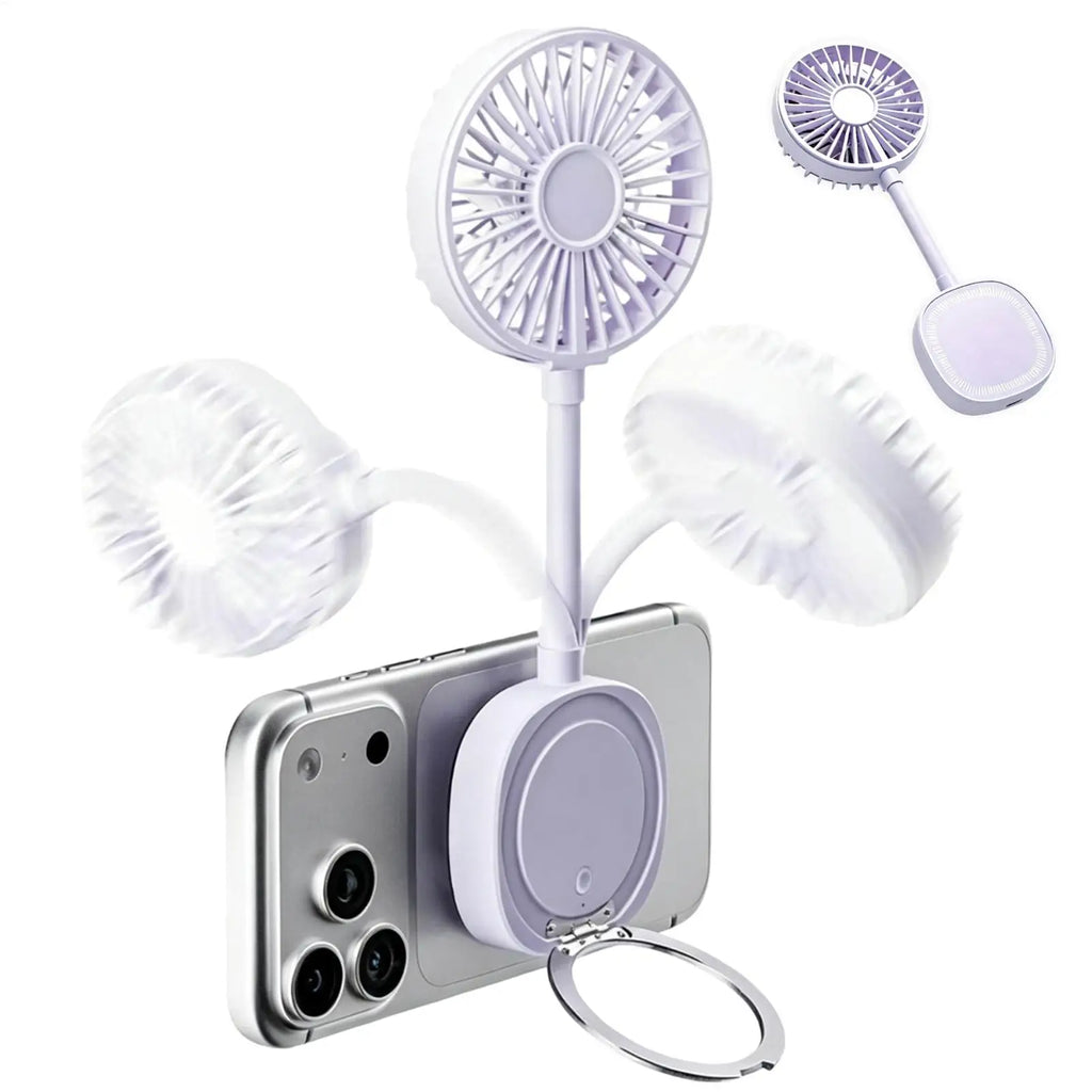 Magnetic Phone Fan Mini Portable Handheld Cooler Stand Function