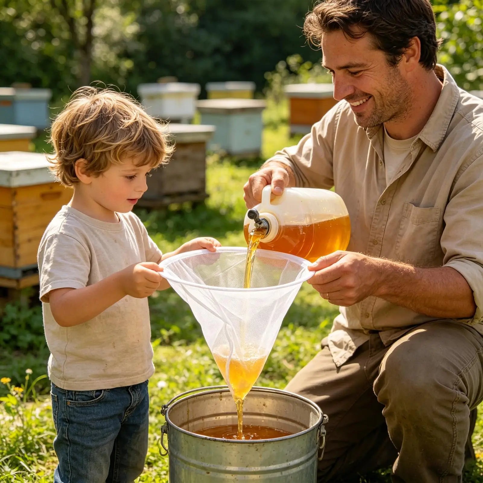 Beekeeping Honey Filter Washable Reusable Conical Extraction Tool Honey Strainer Fine Mesh for Juice Homemade Wine Tea Meal Zpaxo