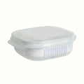 Rice storage box, microwaveable in the kitchen, steaming lunch box, freezer box for the fridge, fruit organizer box Zpaxo white