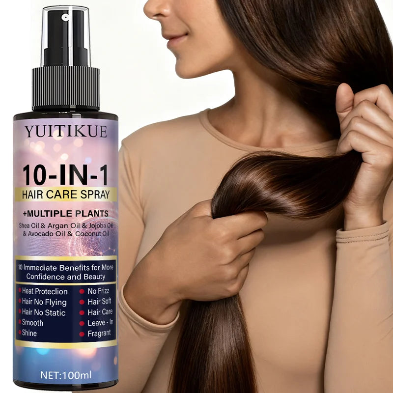 YUITIKUE 10-in-1 Hair Treatment Spray – Heat Protection & Shine Hair Treatment Spray Zpaxo