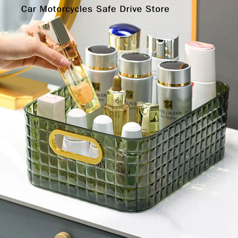 CMLarge Capacity Transparent Storage Box Cosmetic Container Plastic