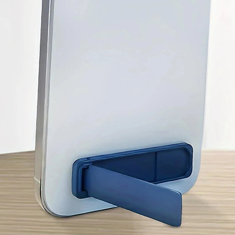 Mini Metal Folding Phone Stand – Stick-On Invisible Desk Bracket