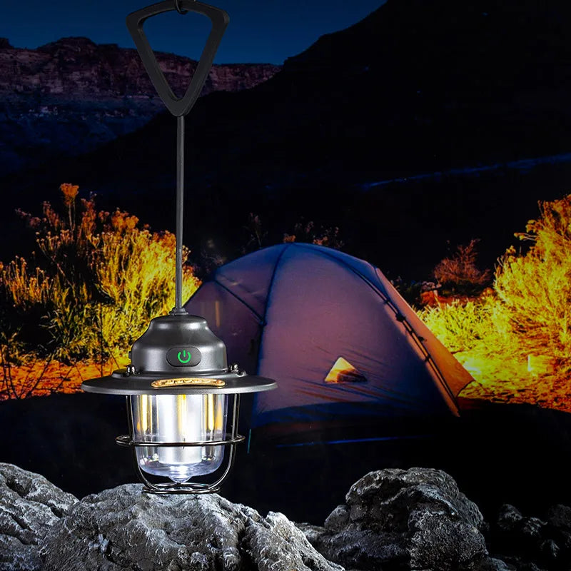 ESMARTER Retro Portable LED Camping Lantern – Multicolour
