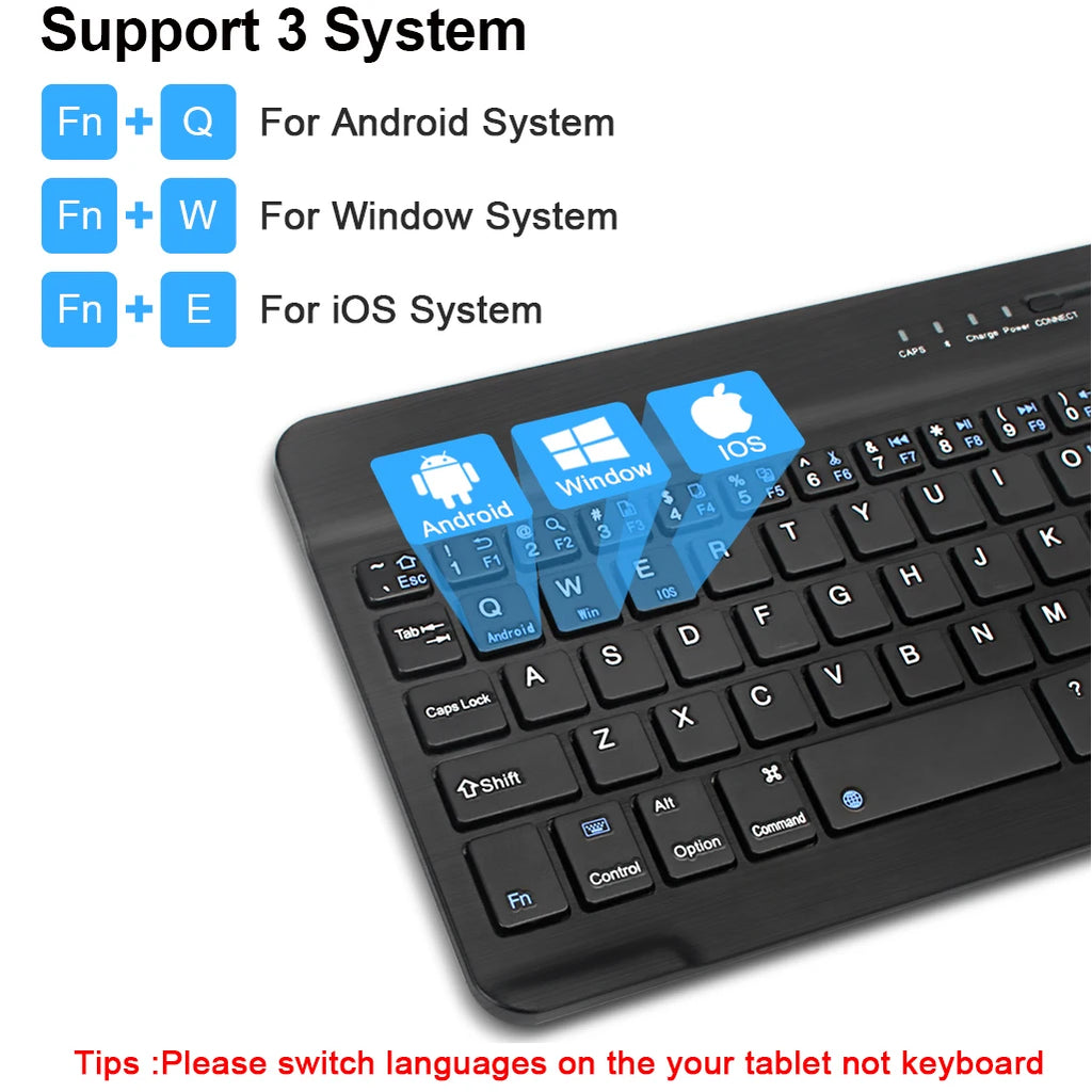 Mini Bluetooth Keyboard & Mouse – Spanish French Russian Korean Bluetooth Keyboard Zpaxo