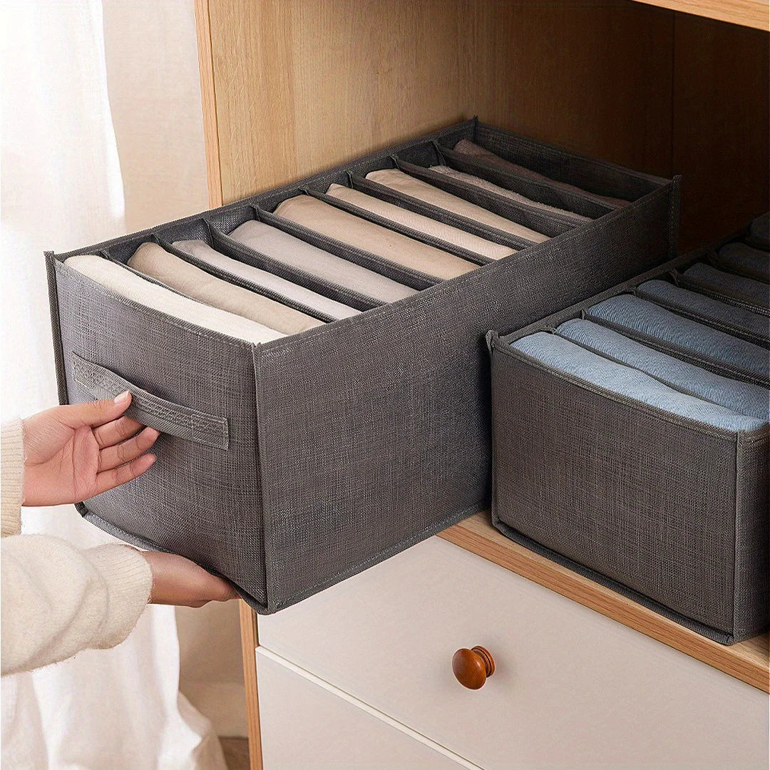 3pcs Closets Clothes Organizer Pants Jeans Storage Box Cabinet Drawers Underwear Socks T-Shirt Wardrobe Storage Organizers Zpaxo