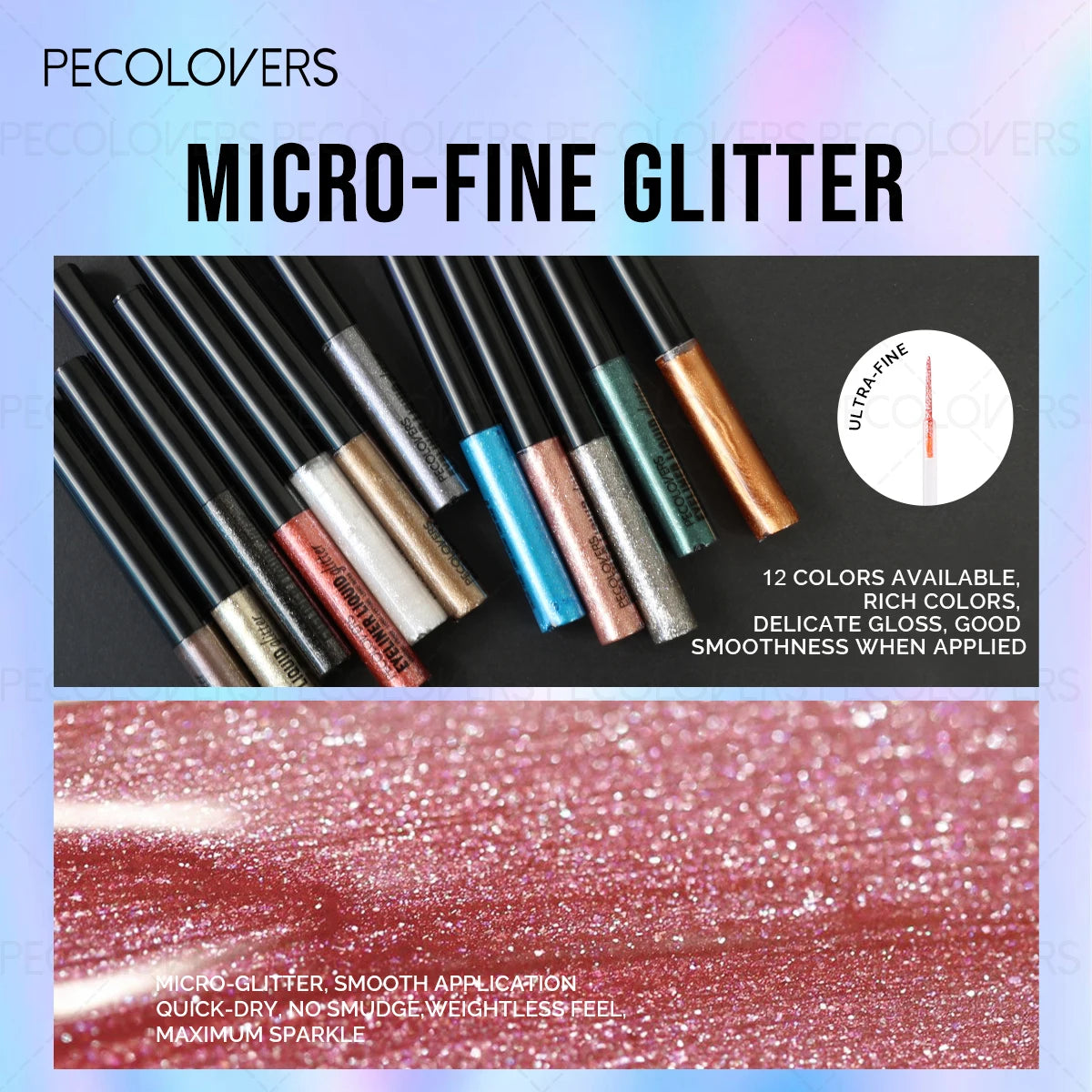 1pc Diamond Liquid Eyeliner Shimmer Waterproof Long Lasting Silvery Color Easy to Wear Glitter Eye Pencil Korean Makeup Zpaxo
