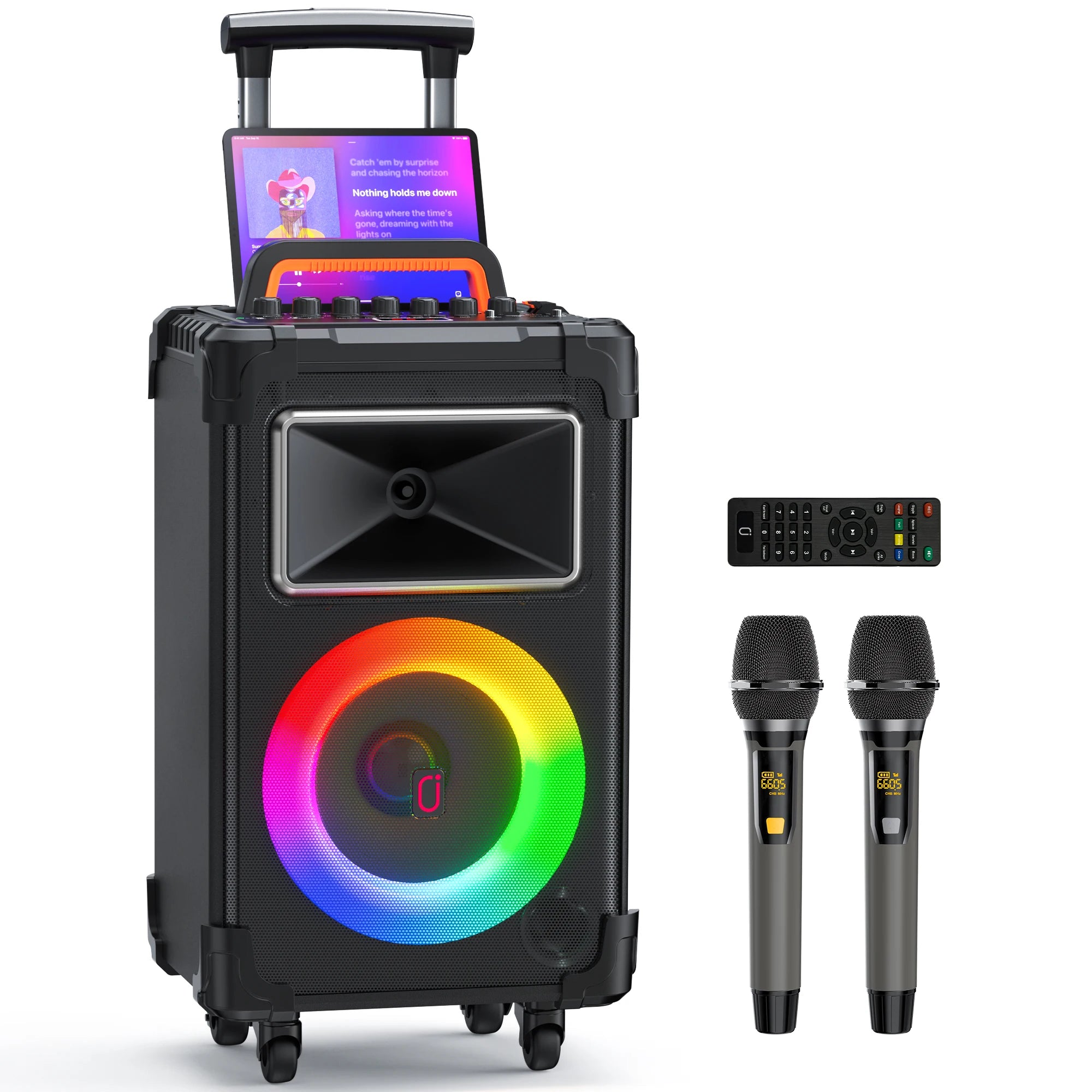 An20 Karaoke Machine About Bass Speaker Large Bluetooth Party Lights