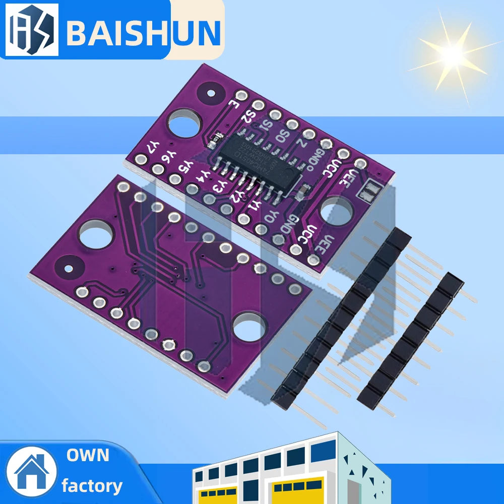 74HC4051 / CD4051 8-Channel Analog Multiplexer Module, 8-Way Electronic Switch for Arduino Zpaxo