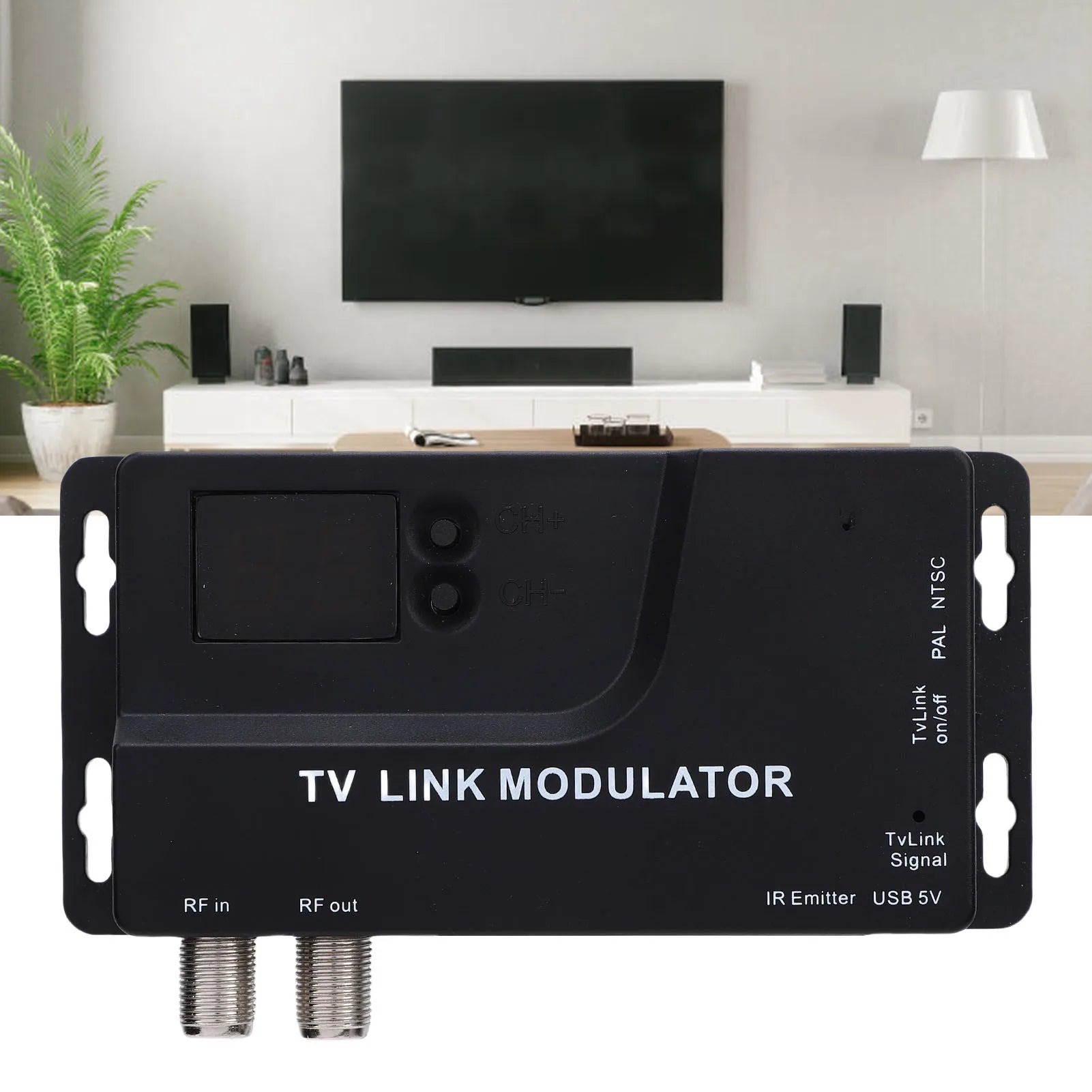 RF Modulator 471 25Mhz 885 1080P HD Coaxial Converter Support NTSC