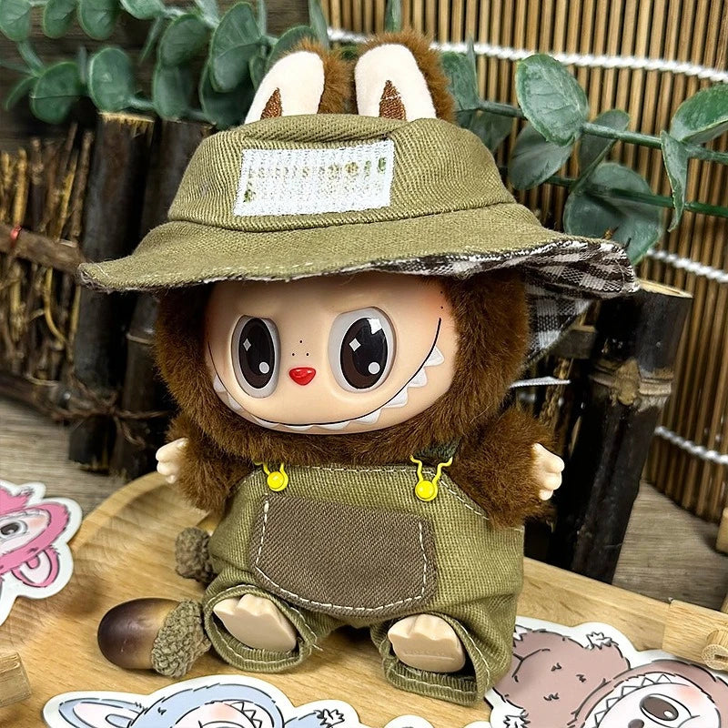 Labubu 17cm Doll Clothes Set – Sweater, Hat, Bag & Glasses Doll Clothing Set Zpaxo