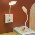 Desk Lamp LED Nightlight Plug Flexible Study Reading Lights Switch Zpaxo Pink