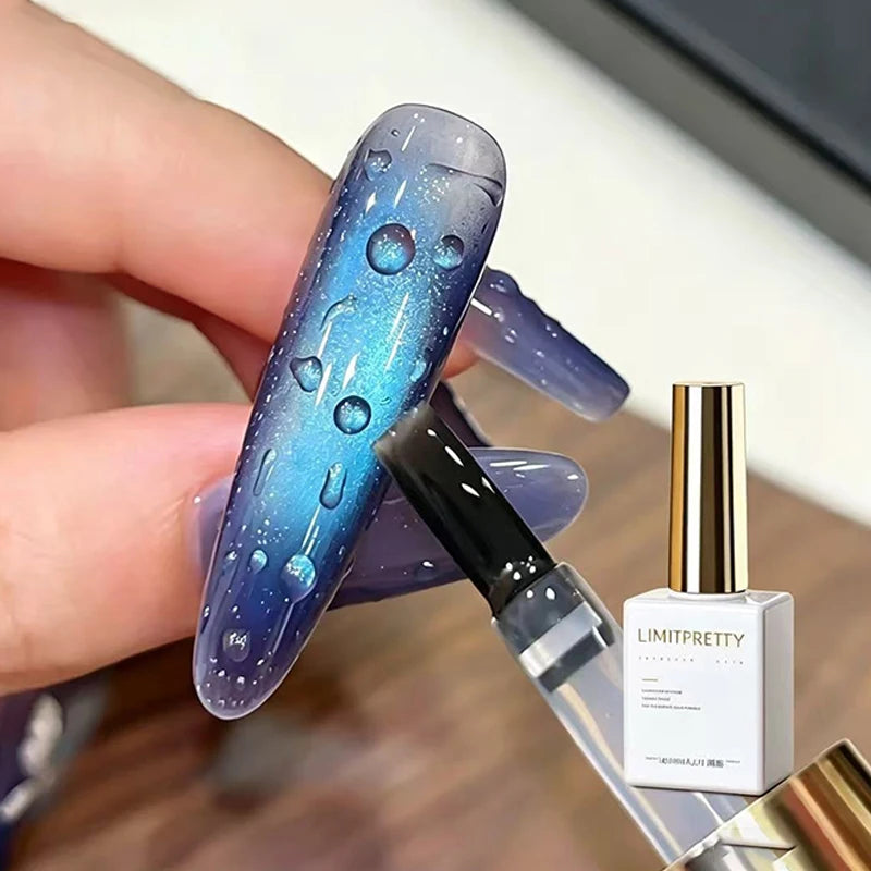 Spring & Summer New Waterdrop Top Coat Gel High Gloss Crystal Plating Sealer Clear Water Drop Design 3D No-Wipe Gel Nail Polish Zpaxo