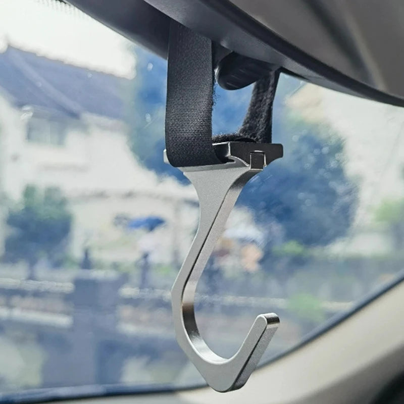 Aluminum Steering Wheel Hook with Adjustable Nylon Strap