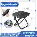 Home Low Stools, Outdoor Folding Stools, Hand in Hand with Bags, Mazha, Tourism, Camping, Fishing, Train Queues, Small Stools Zpaxo 1PCS-Upgraded model