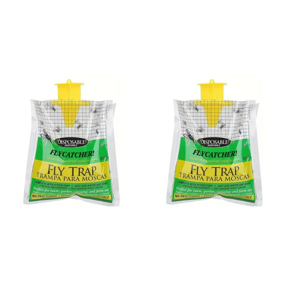 1-10Pcs Hanging Fly Trap Disposable Fly Catcher Bag Mosquito Trap Catcher Fly Wasp Insect Bug Killer Flies Trap for Outdoor Zpaxo 2 PCS
