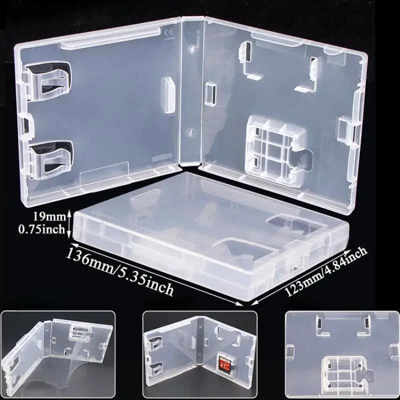 Game Card Storage Box Plastic Shell Protective Clear Dustproof