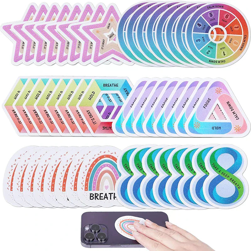 Kids Favors Breath Calm Sensory Stickers Anti Stress Tactile Self Zpaxo