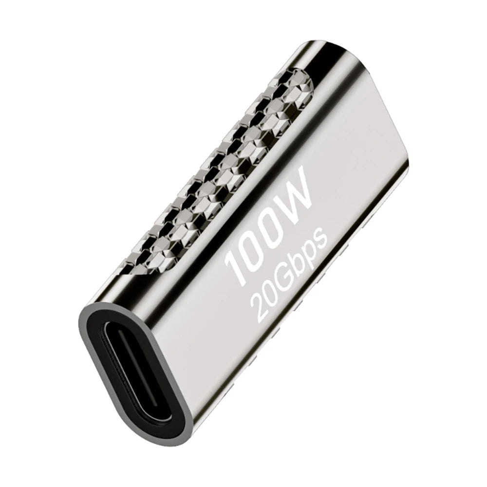 100W 20Gbps USB-C 90° Right Angle Adapter | Charging & Data USB-C Adapter Zpaxo E
