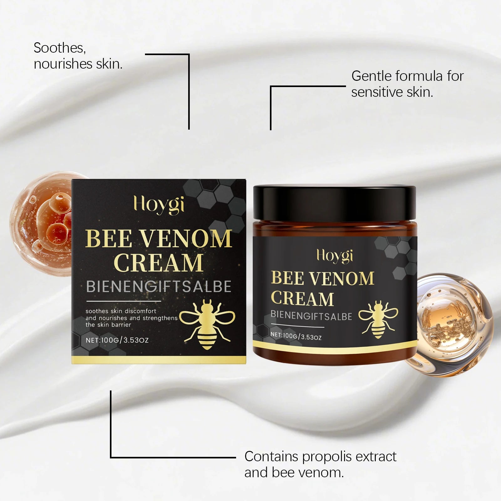 Bee Venom & Propolis Face Cream – Deep Hydration 100g Face Moisturizer Cream Zpaxo