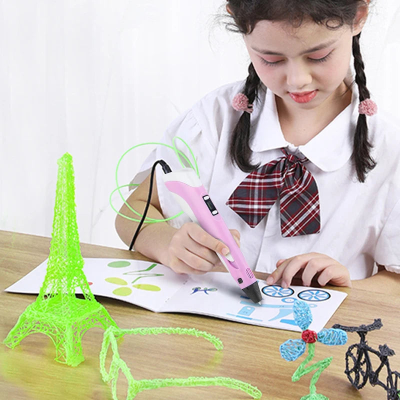 2023 Handwork 3D Pen Printing DIY Drawing Pens PLA Filament Birthday