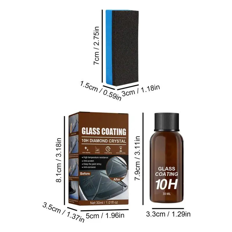 10H Car Glass Coating Anti-scratch Hydrophobic Polysiloxane Nano