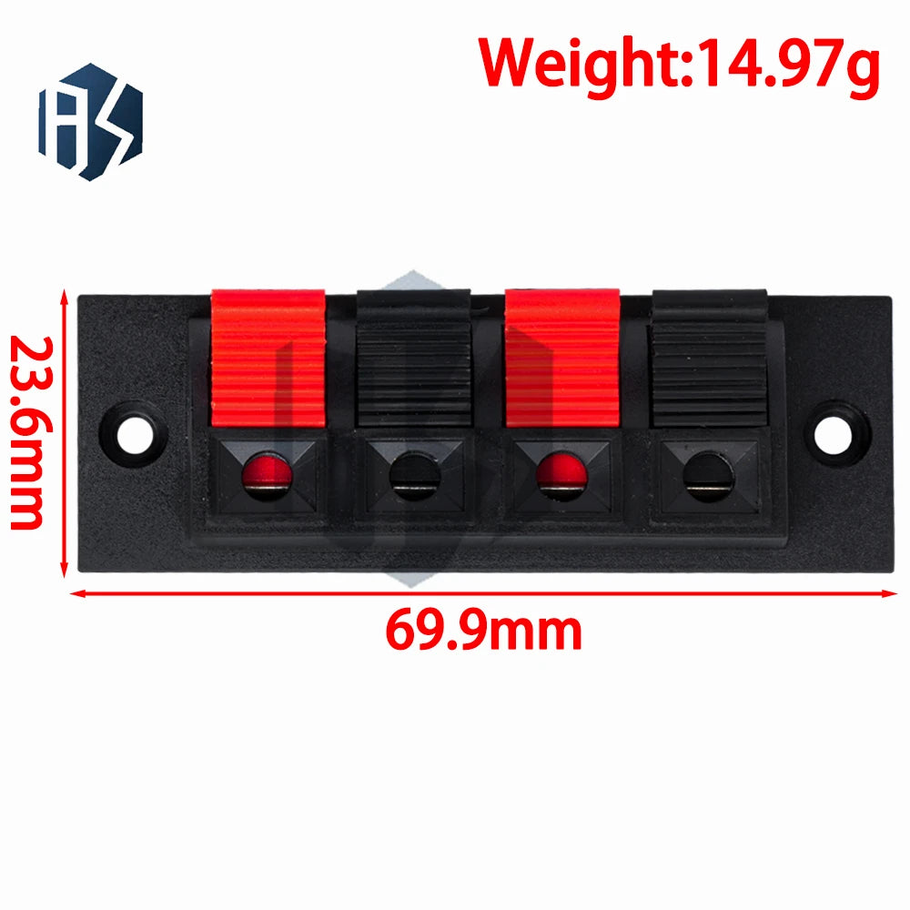 2 4 6-Way Spring-loaded Push-in Terminal Block Quick-release Speaker Zpaxo