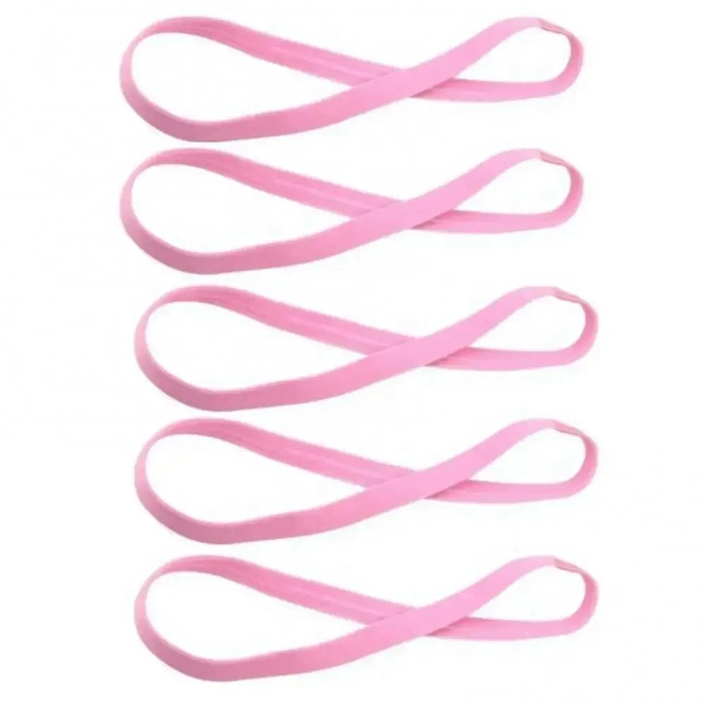 5-Pack Candy Color Anti-Slip Elastic Sports Headbands | Yoga & Run