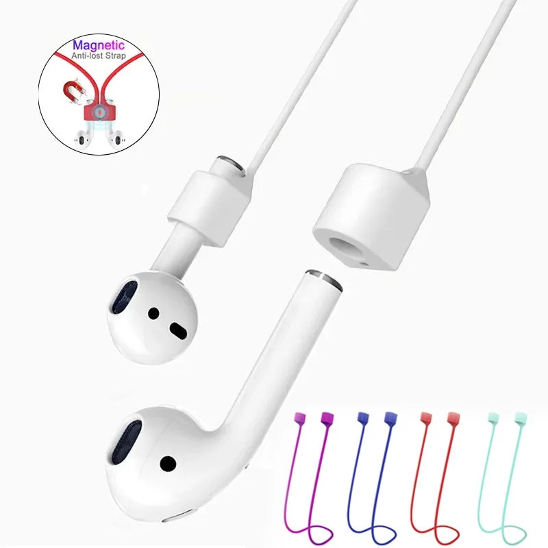 Magnetic Wireless Anti-Lost Silicone Earphone String For Apple AirPods Pro 3 2 1 Huawei Wireless Bluetooth Headphone Neck Strap Zpaxo