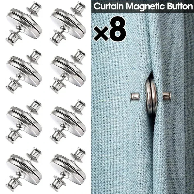 4 8 Pair Magnetic Curtain Hooks Removable Clips Prevent Light