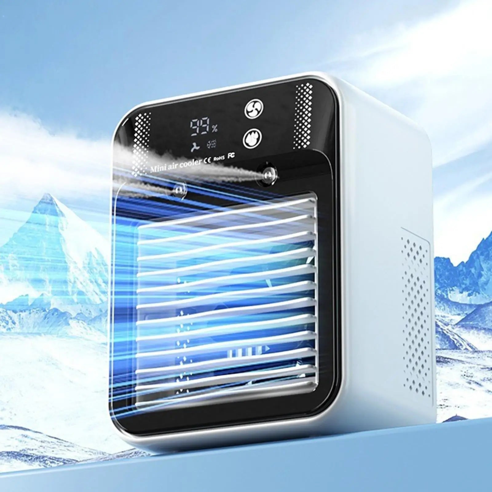 Air Cooler Portable Misting Fan Water Tank 2-Speed Mini Conditioner