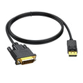 DP DVI 24 1 Cable Adapter Displayport 1080P Conversion Monitor Zpaxo black 1.8m