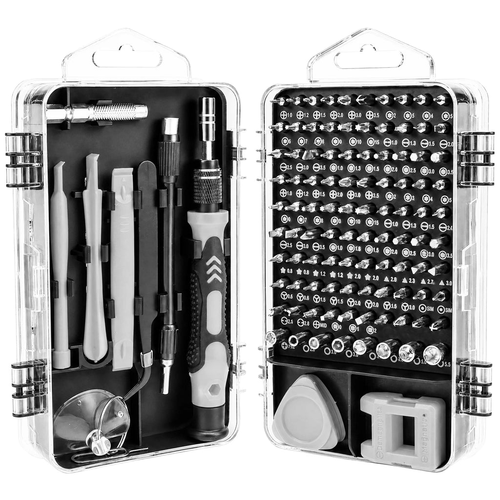 Precision Screwdriver Set 115 in 1 Magnetic Repair Tools Extension Flexible Shaft for Phone Switch Laptop Laptop Pc Case Zpaxo grey
