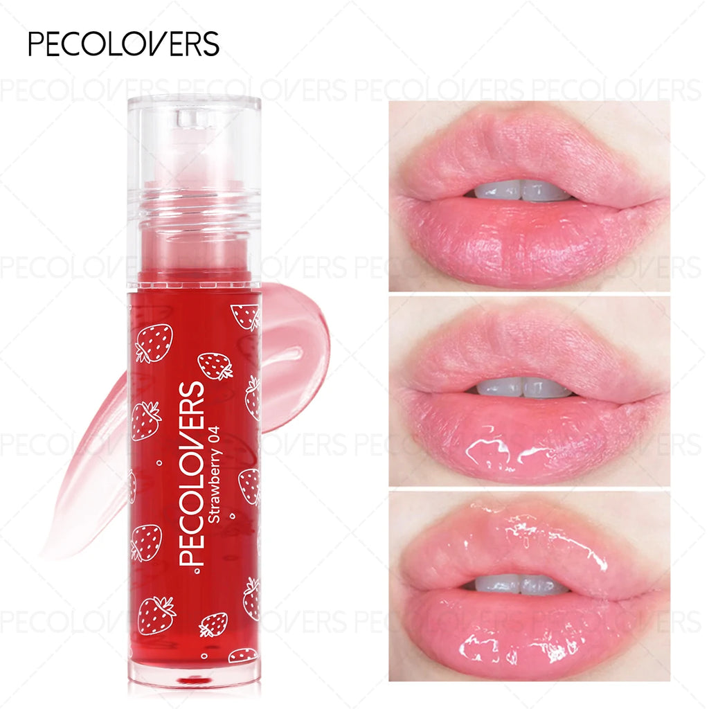 Moisturizing Lip Oil Jelly Strawberry Tinted Capsule Liquid Lip Blam Waterproof Transparent Color Lip Oil Zpaxo