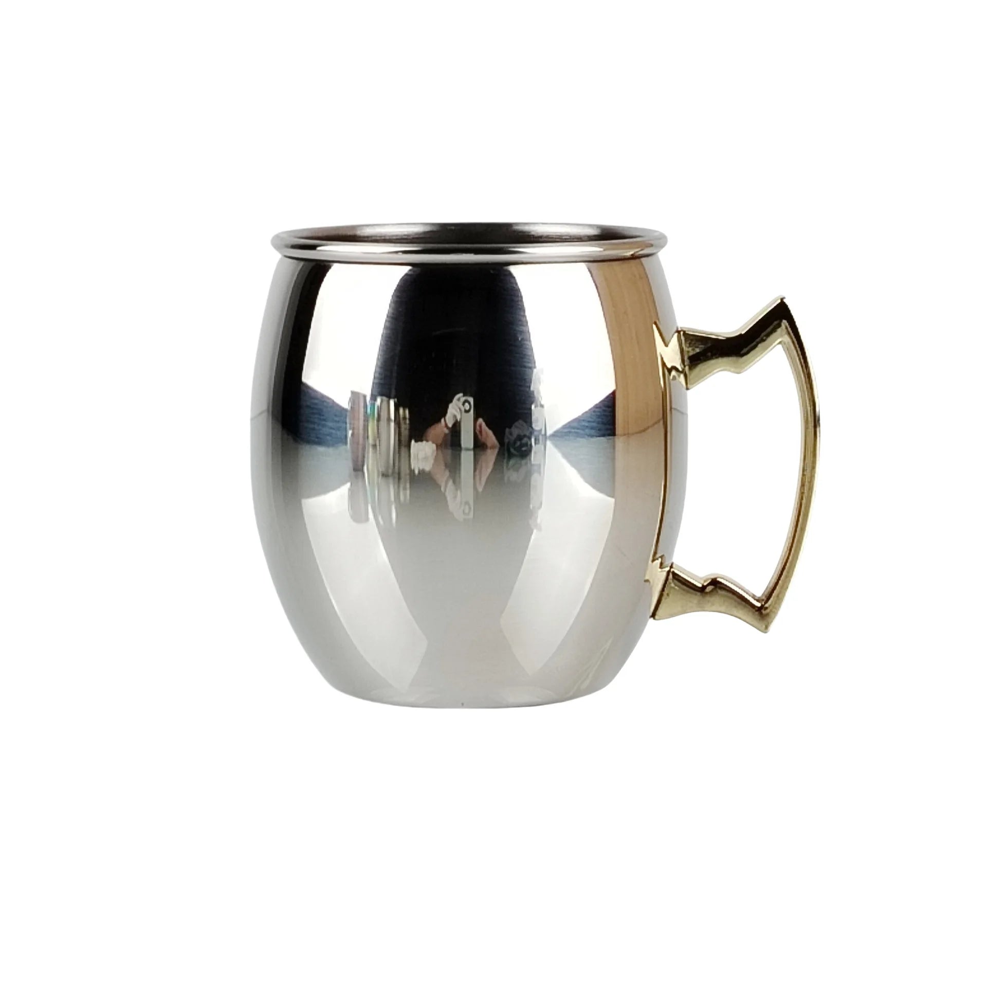 530ml Cocktail Wine Cup Moscow Mule Mugs Stainless Steel Copper Plated Juice Beer Cup Coffee Mugs Bar Champagne Party Drinkware Zpaxo silvery 1PC 530ml