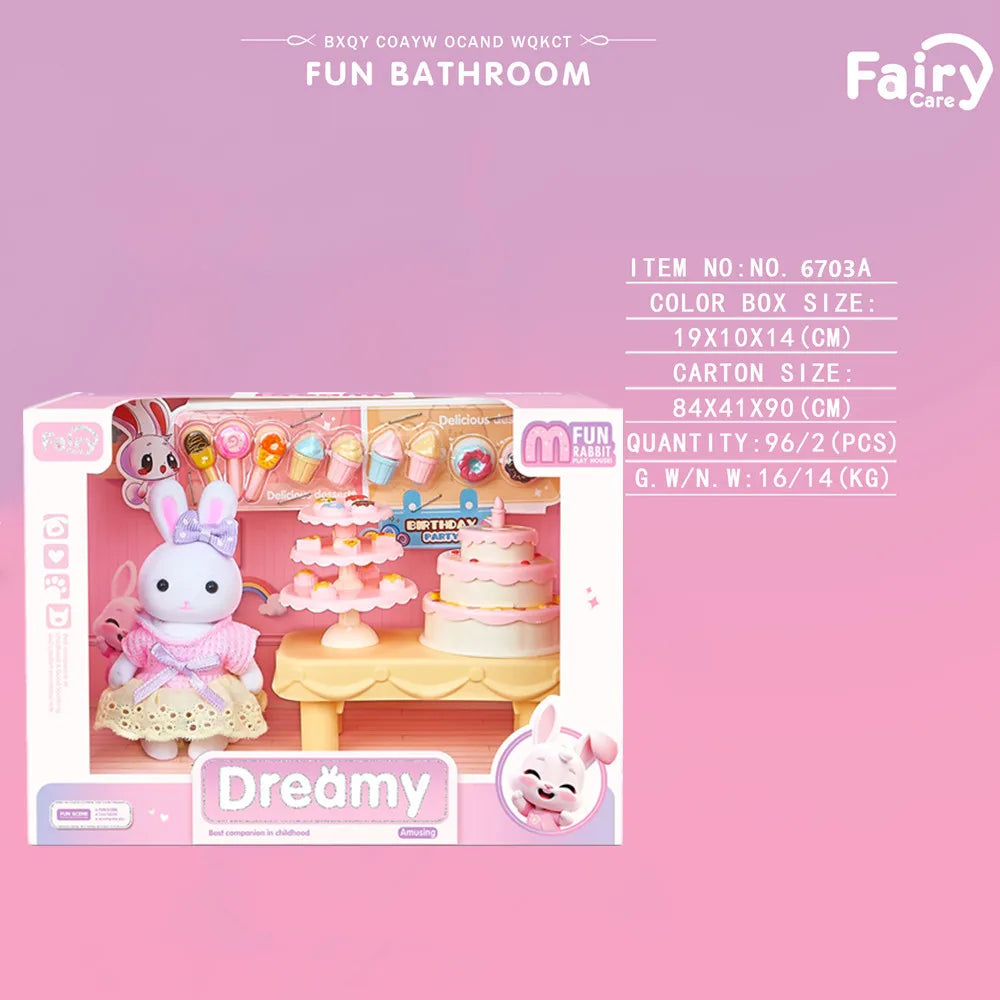 Little Rabbit Bedroom Kitchen Outdoor Gameslovely Scene Play Toys Zpaxo birthday party
