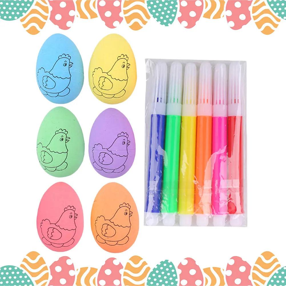 Easter Eggs Painting DIY Design Boys Girls Paintable Doodle Egg